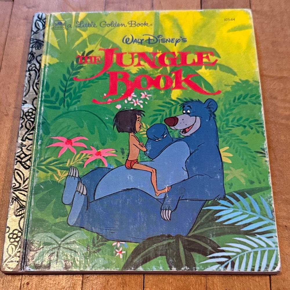 Walt Disney's The Jungle Book Little Golden Book - White & Green Cover